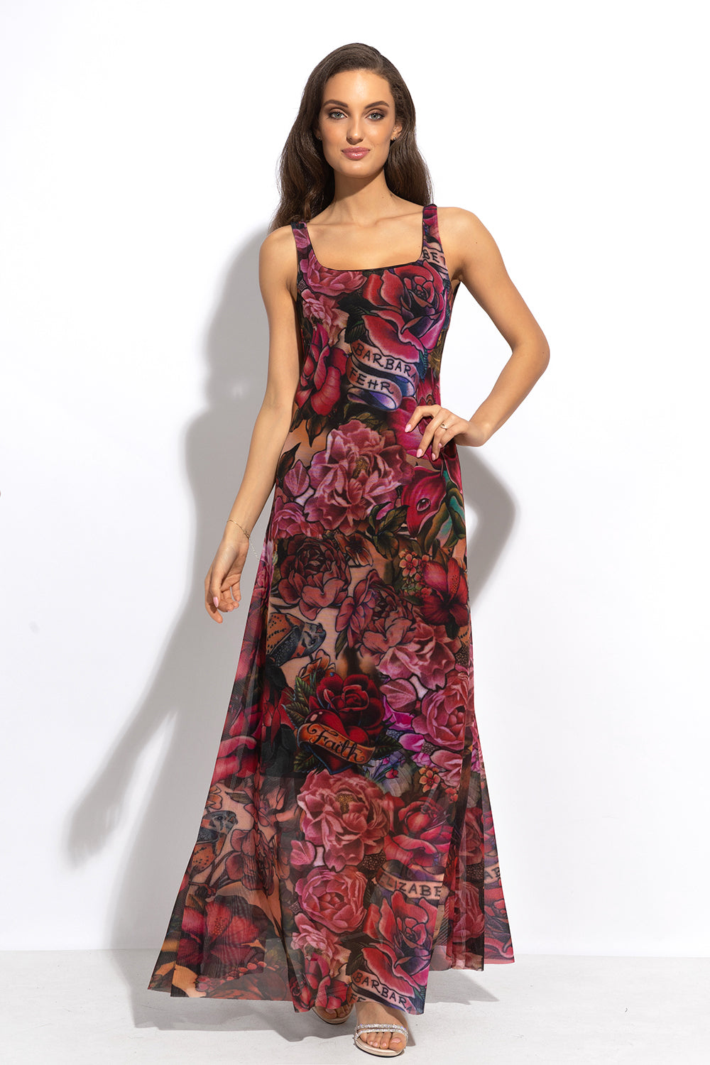 BACKLESS LONG DRESS - TATTOO STAR