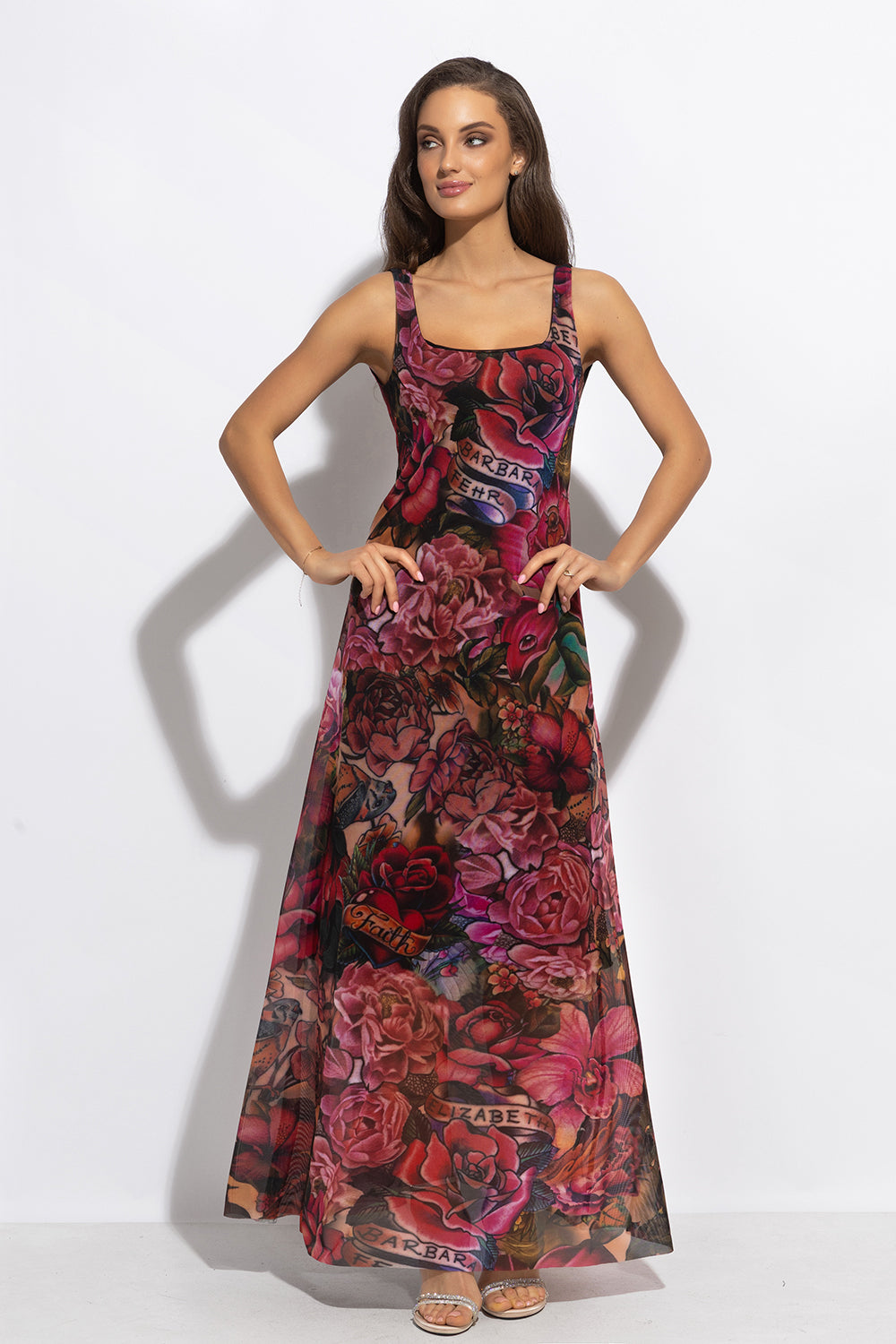 BACKLESS LONG DRESS - TATTOO STAR
