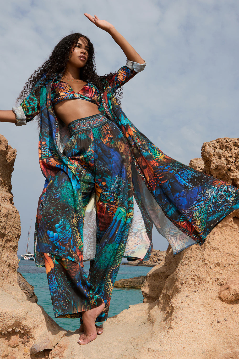 Robe chemise en viscose avec ceinture amovible - Amazonia