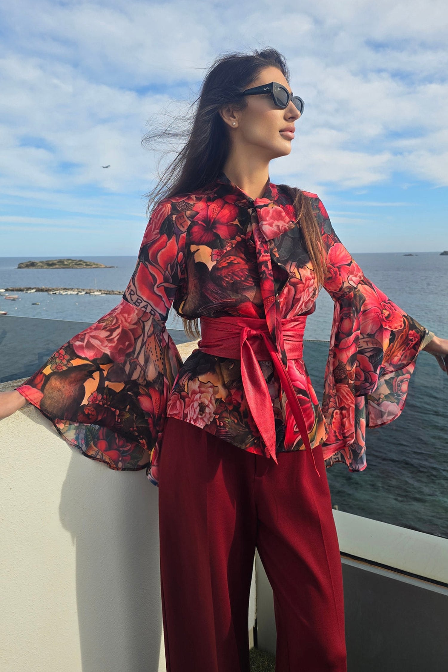 DESIGNER SHIRT WITH FLARED SLEEVES - TATTOO STAR JIORO ДИЗАЙНЕРСКА РИЗА С КЛОШ РЪКАВИ - TATTOO STAR JIORO