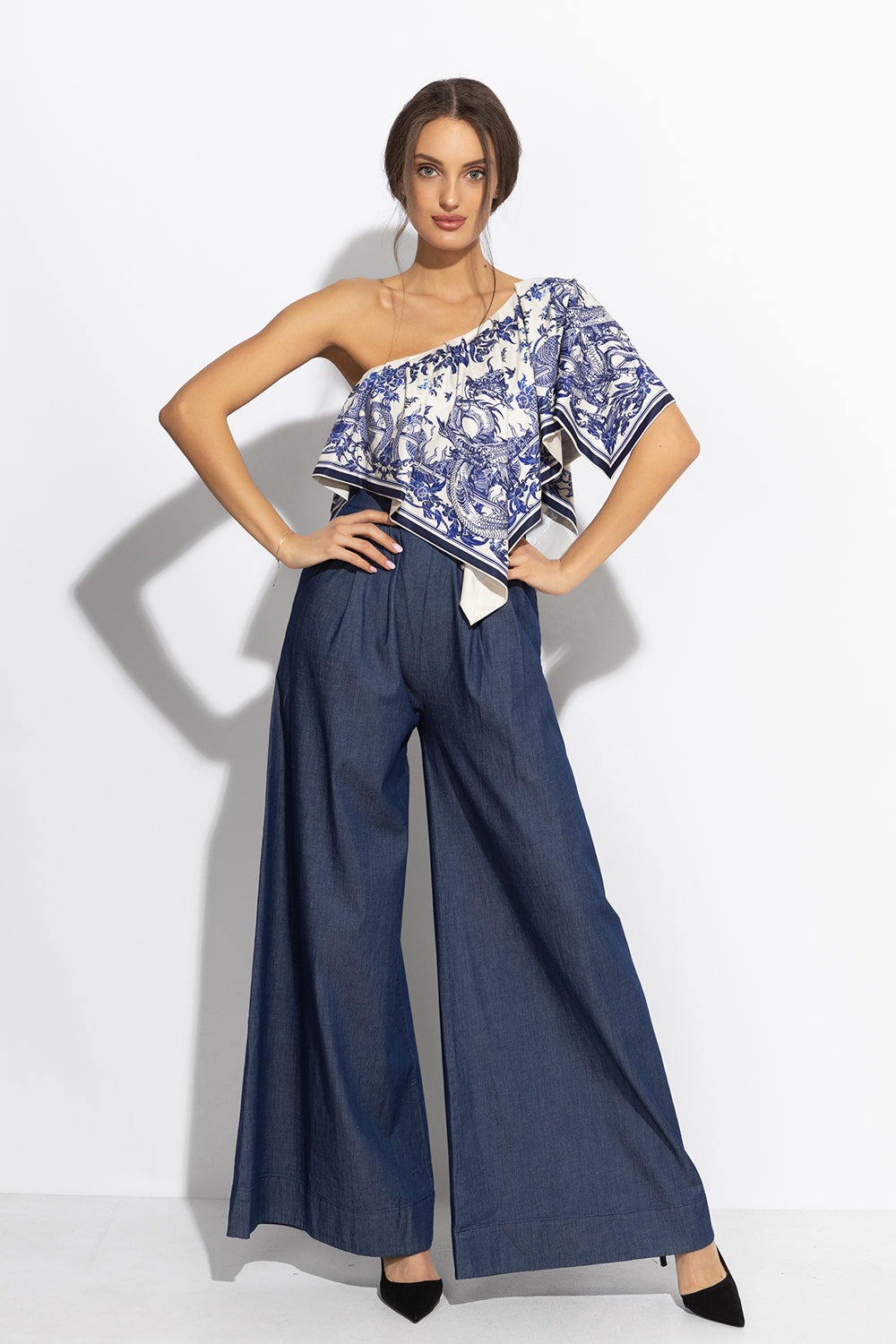 ELEGANT TOP WITH BARE SHOULDER - ASIA SKY