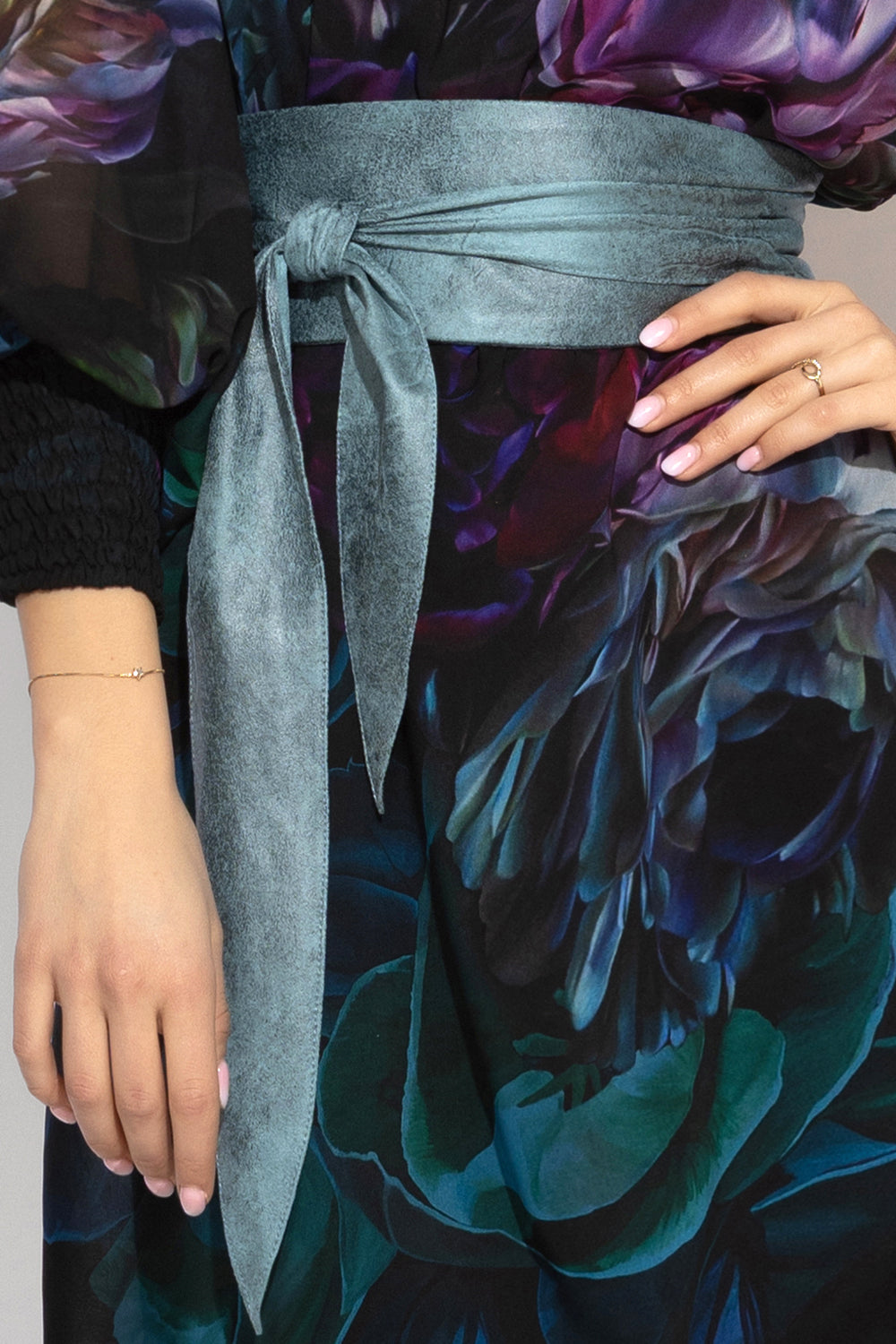 WRAP-STYLE BELT - SUEDE-LIKE IN BLUE - ESSENTIALS
