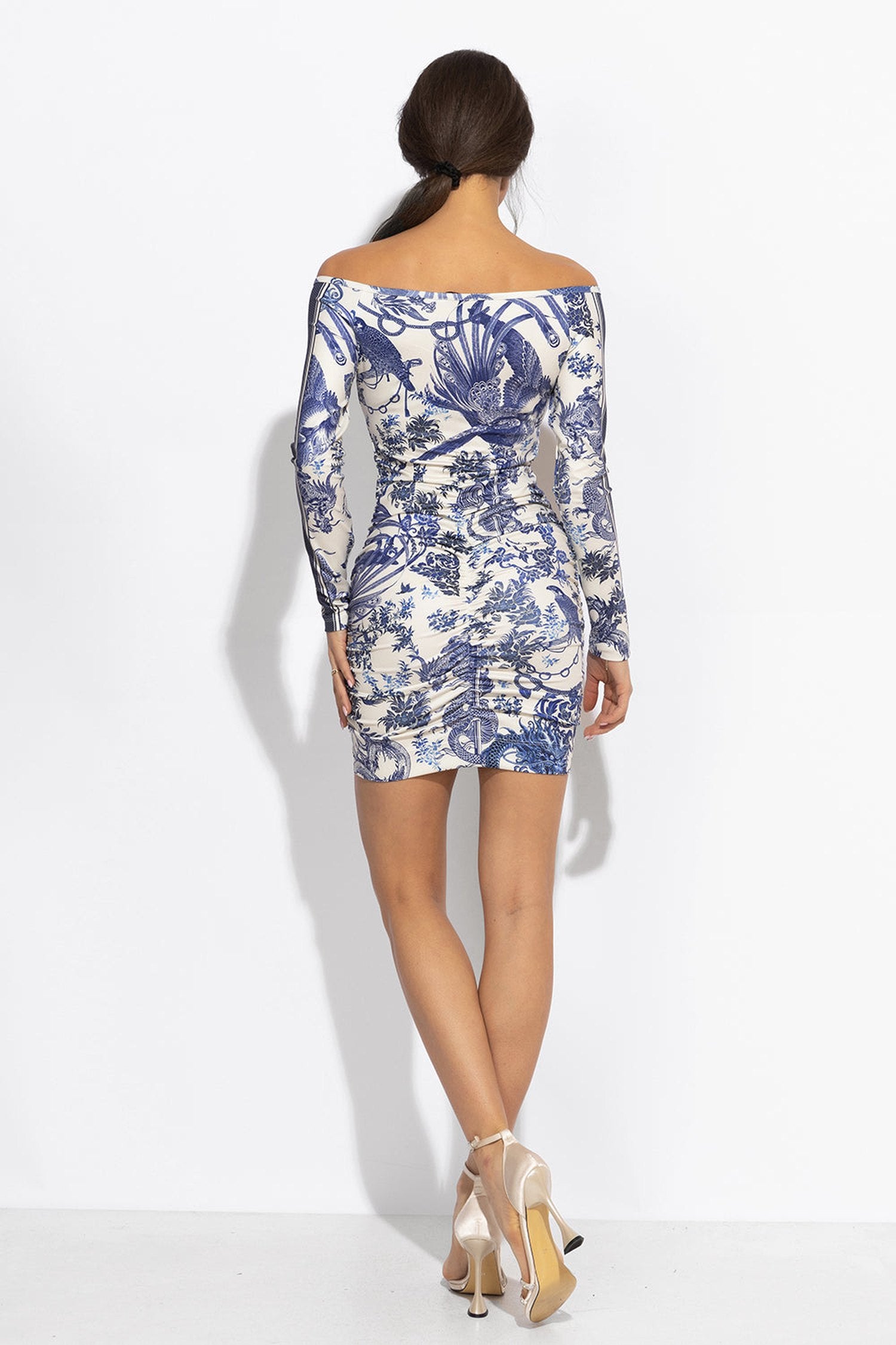 Robe avec nœud frontal et fronces - Asia Sky