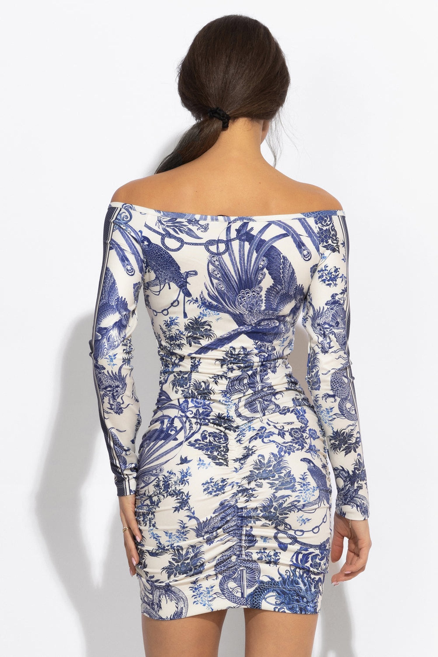 Robe avec nœud frontal et fronces - Asia Sky