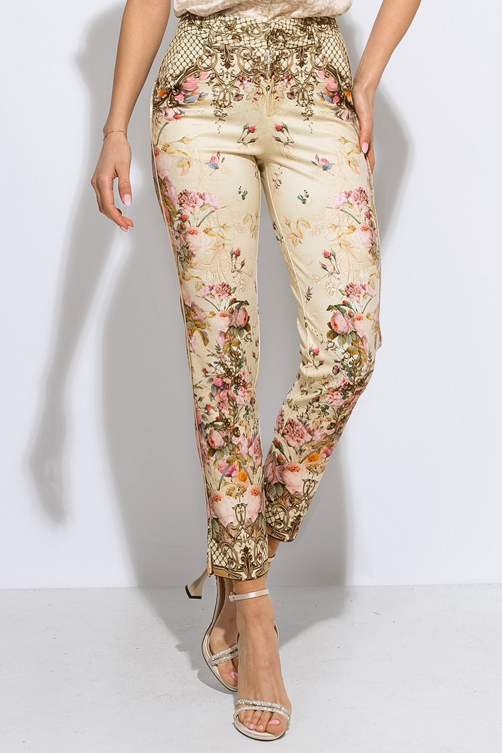 PANTALONS CLASSIQUES - FLEURS BAROQUES