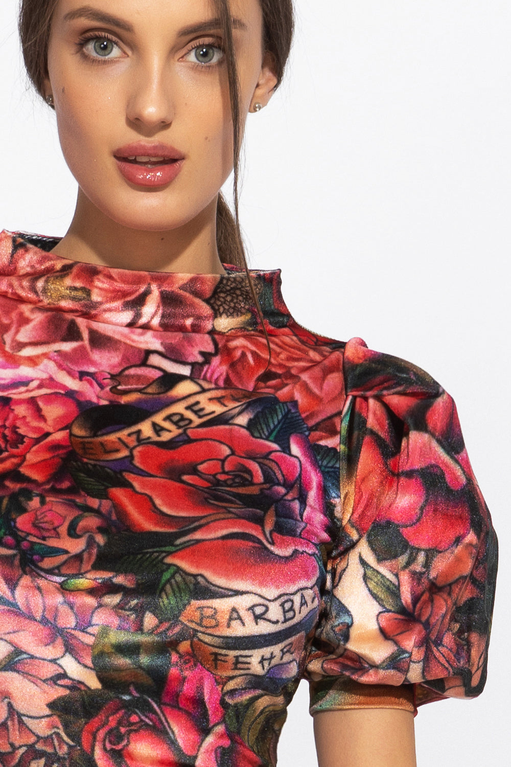 ROBE AJUSTÉE EN VELOURS LISSE - ÉTOILE TATOUAGE