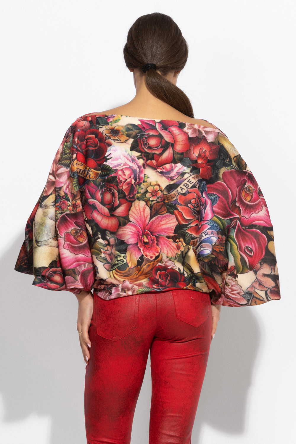 LOOSE TUNIC WITH BATWING SLEEVES - TATTOO STAR COLLECTION JIORO СВОБОДНА БЛУЗА С ПРИЛЕП РЪКАВ - TATTOO STAR JIORO