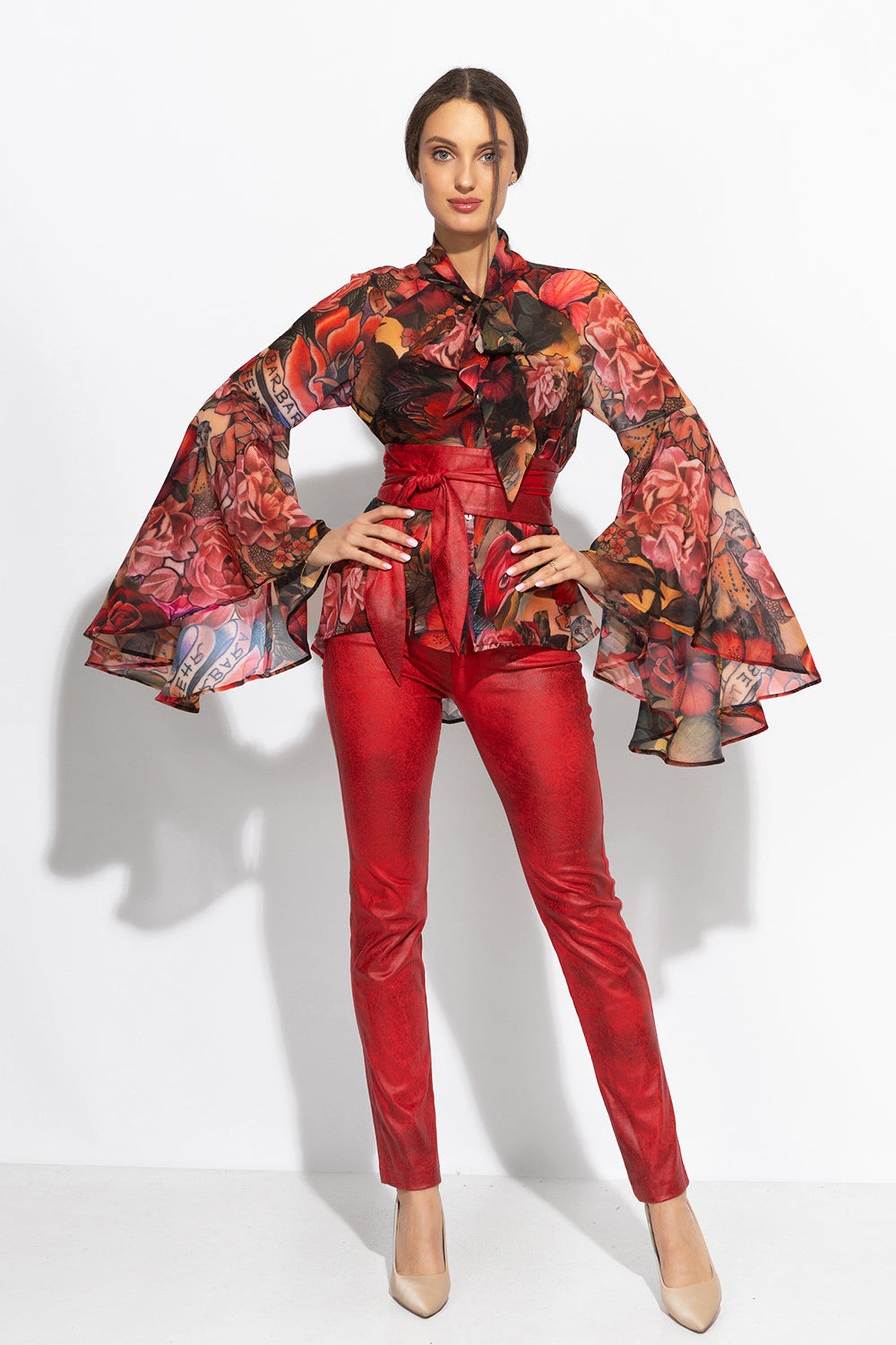 DESIGNER SHIRT WITH FLARED SLEEVES - TATTOO STAR JIORO ДИЗАЙНЕРСКА РИЗА С КЛОШ РЪКАВИ - TATTOO STAR JIORO