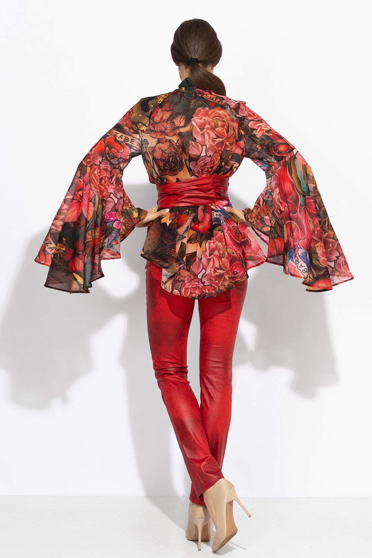 DESIGNER SHIRT WITH FLARED SLEEVES - TATTOO STAR JIORO ДИЗАЙНЕРСКА РИЗА С КЛОШ РЪКАВИ - TATTOO STAR JIORO