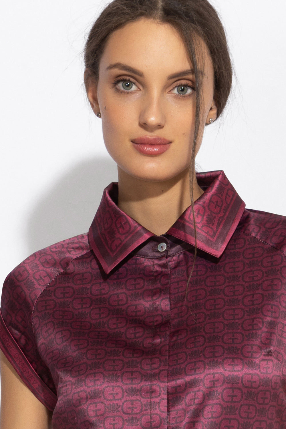 Chemise à manches raglan - logo bordeaux
