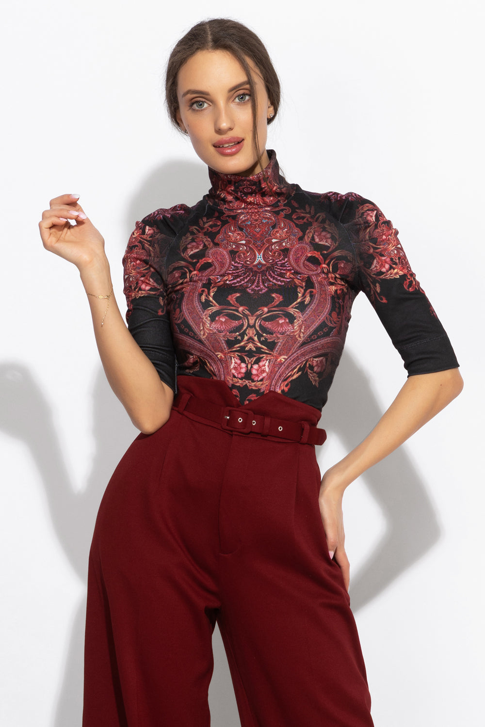 SIGNATURE PRINTED BLOUSE - PAISLEY DARK JIORO Π’ΠΠ Π‘ ΠΠ ΠΠΠ’ - PAISLEY DARK JIORO