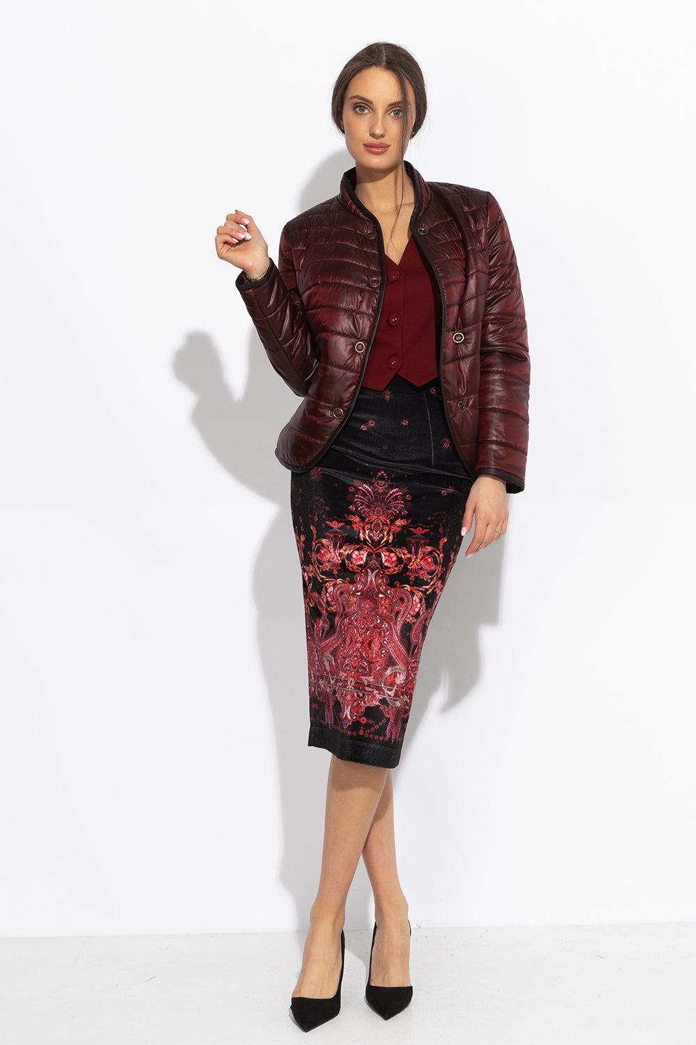 VESTE LÉGÈREMENT REVÊTUE AVEC DOUBLURE MATELASSÉE - ESSENTIELS
