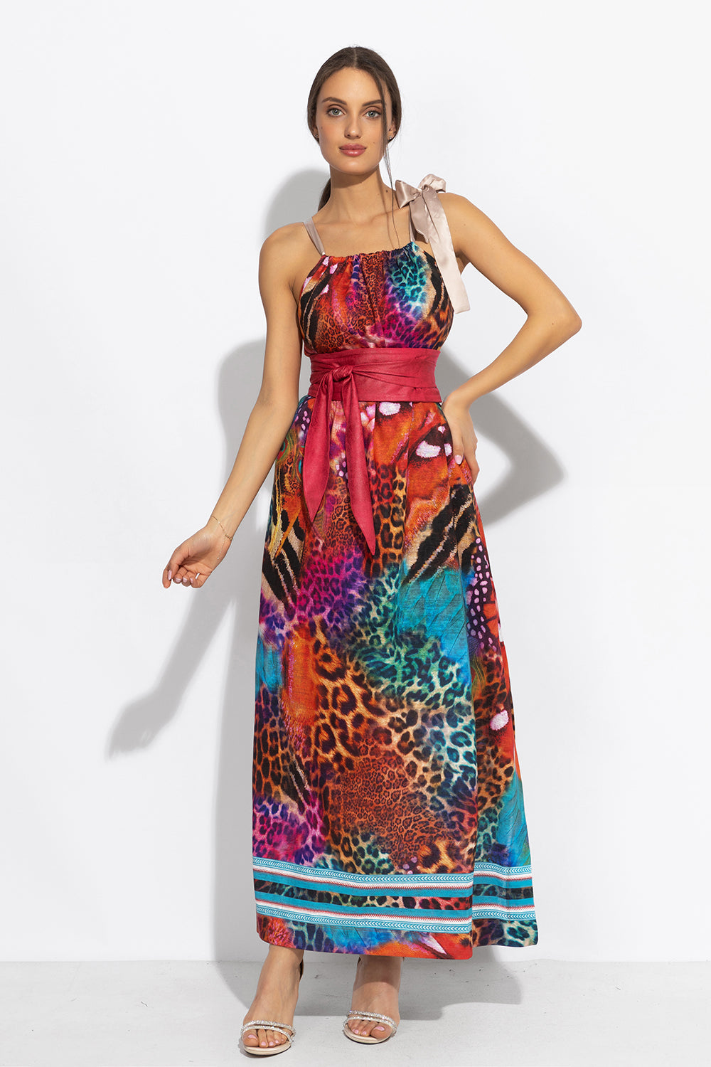 LOOSE LONG DRESS - LEO NEON WILD