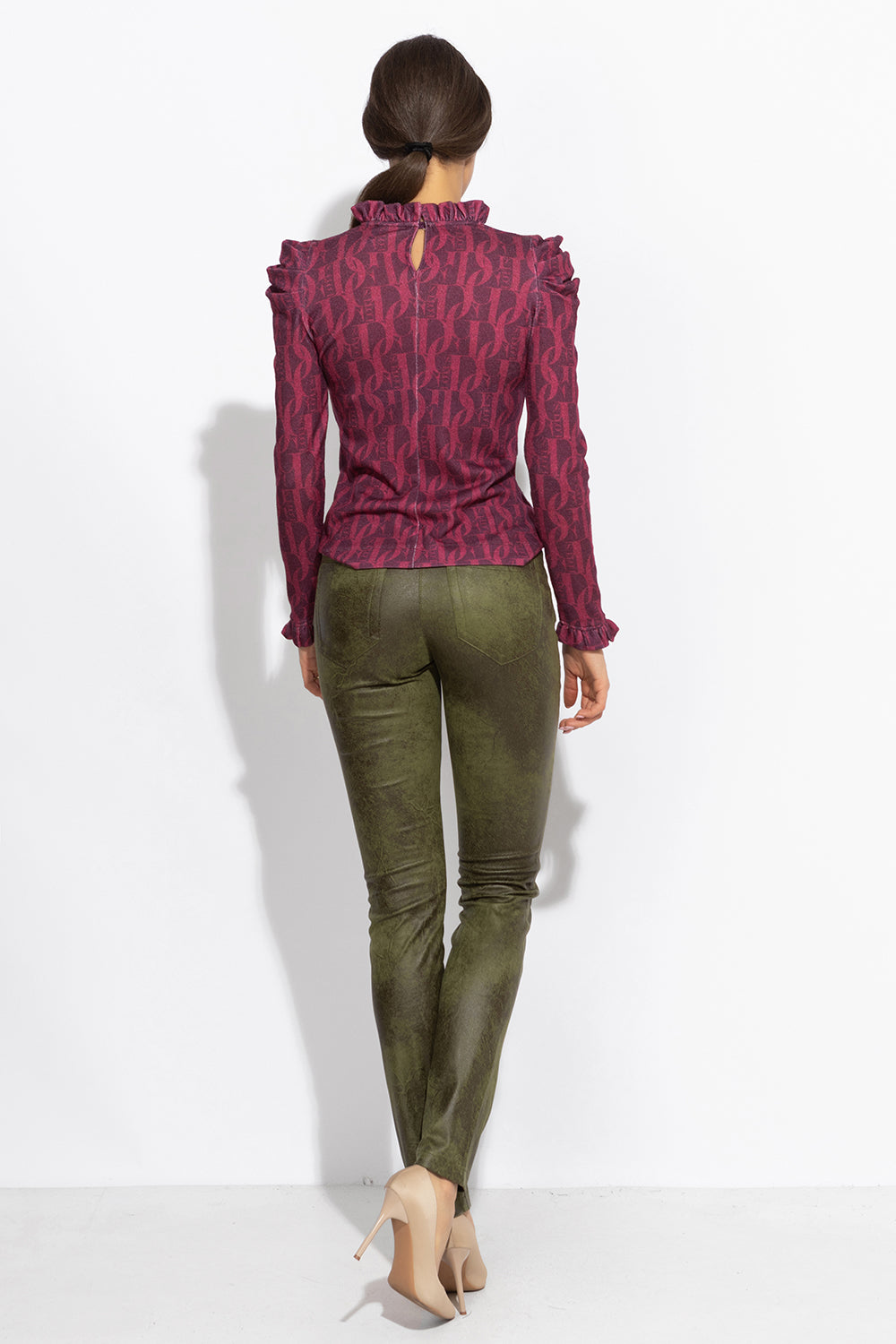 PANTALON SKINNY 5-POCHES EN VERT OLIVE - ESSENTIELS
