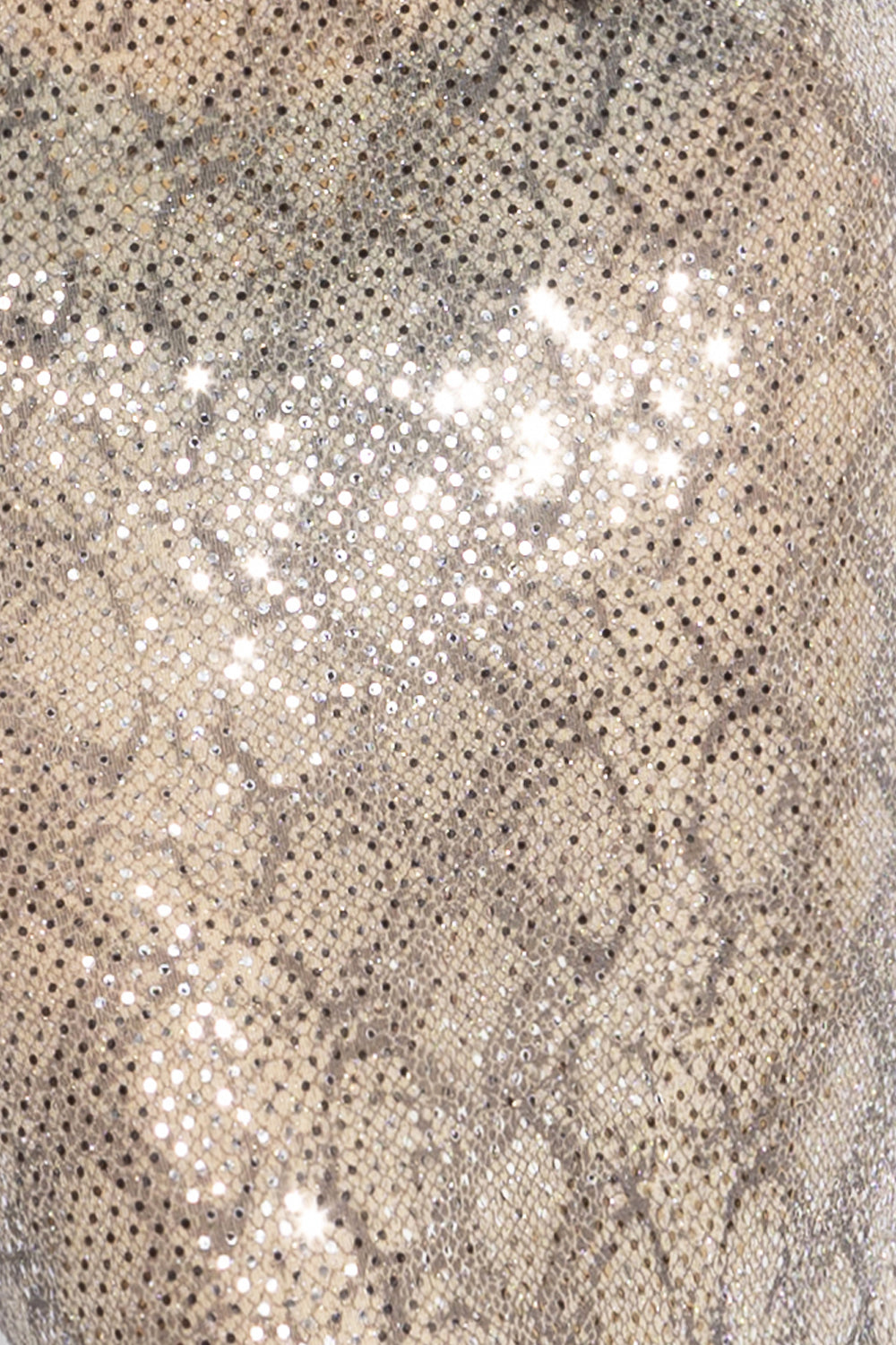 FITTED GLITTER DRESS IN BEIGE - ESSENTIALS