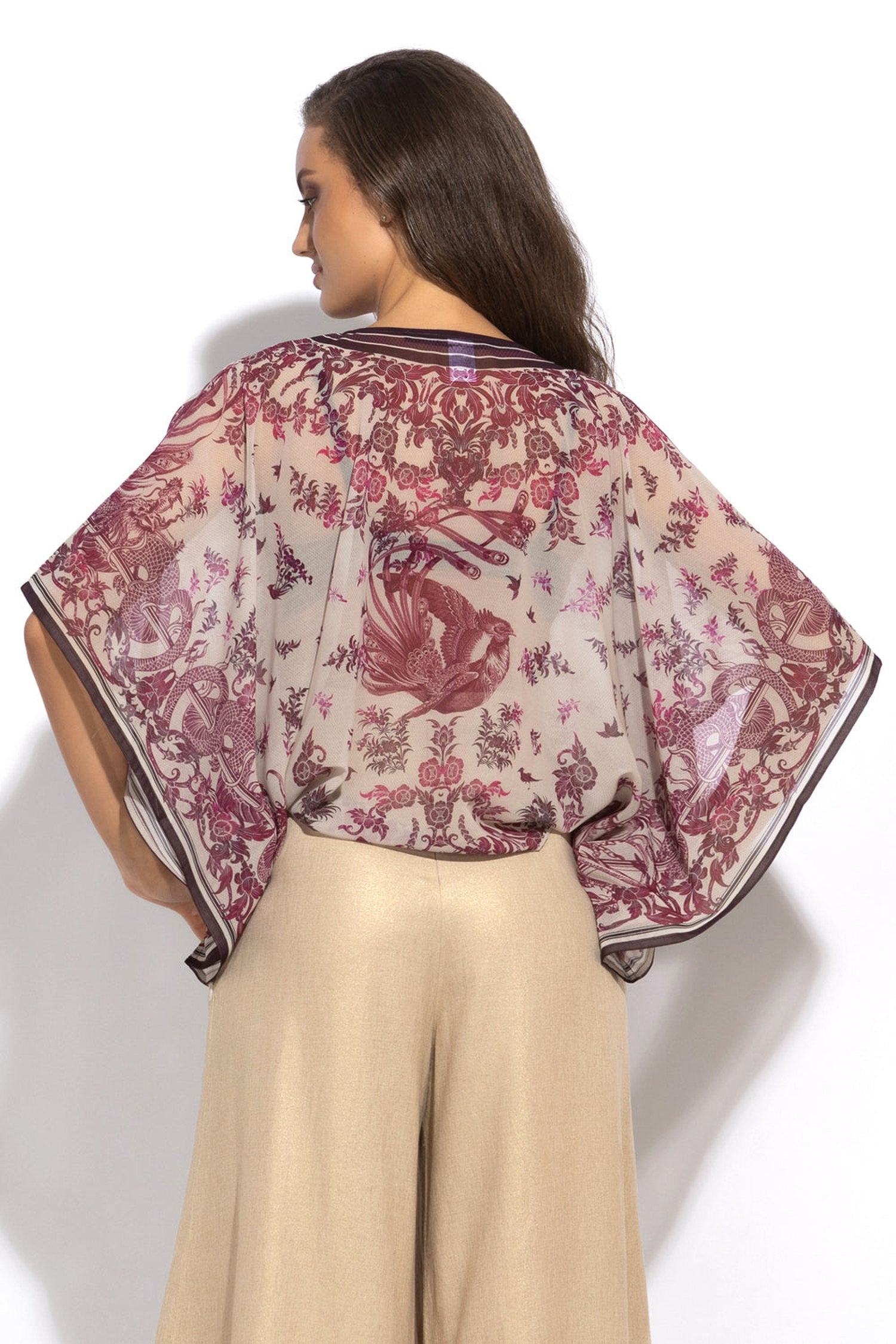 TUNIQUE EN CHIFFON - ASIE BORDEAUX