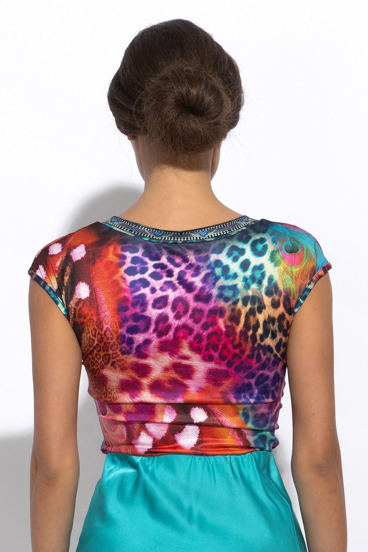 Chemisier basique avec encolure en V - Leo Neon Wild