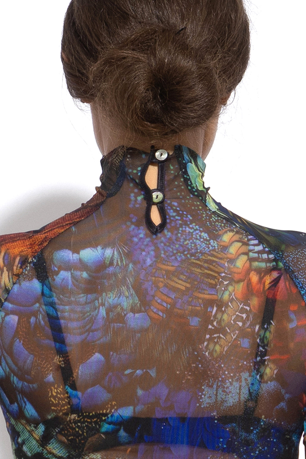 SHORT SLEEVE MESH BODYSUIT - AMAZONIA JIORO БОДИ С КЪС РЪКАВ ОТ МРЕЖА - AMAZONIA JIORO