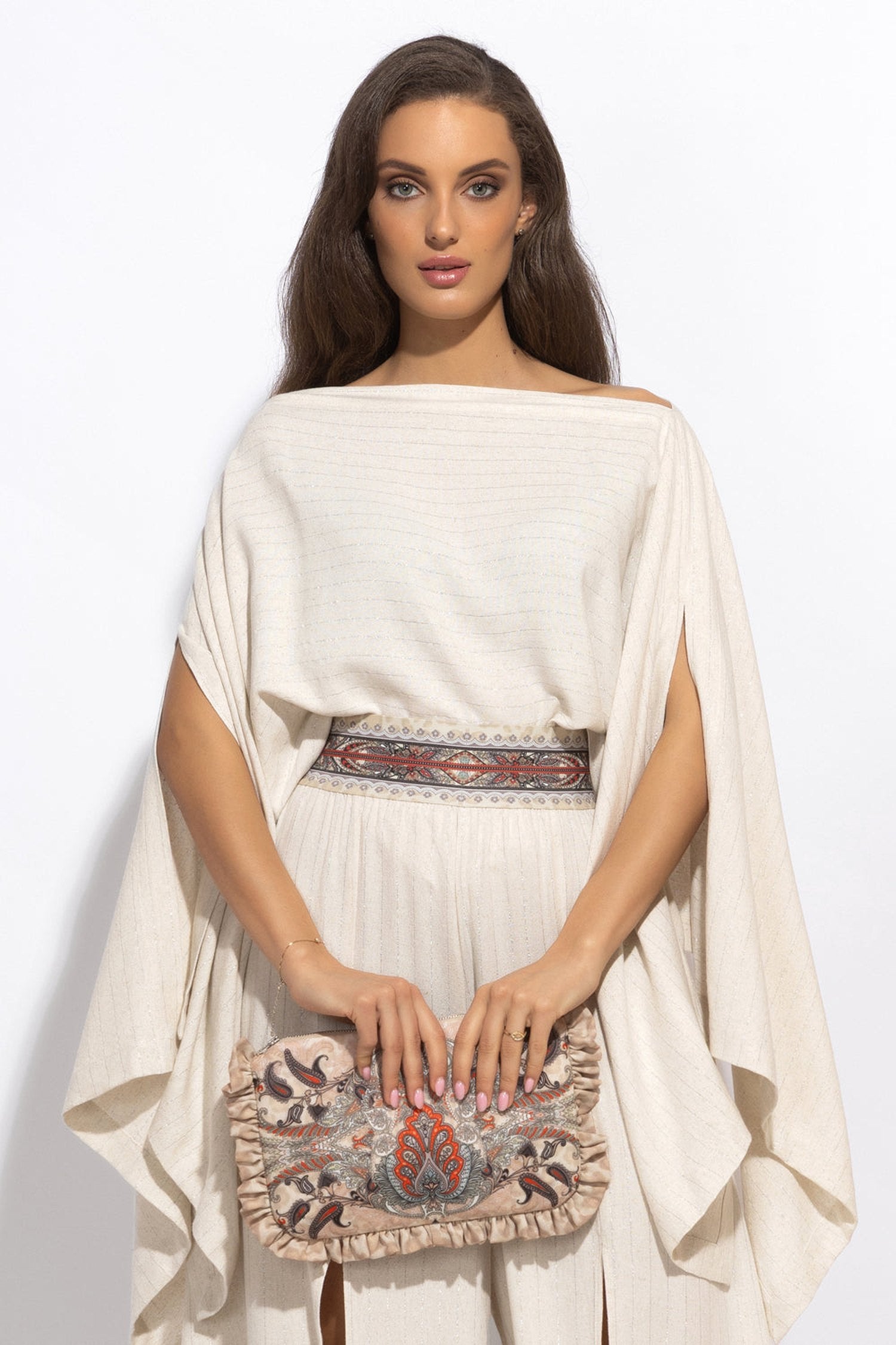 CLUTCH - PAISLEY BEIGE