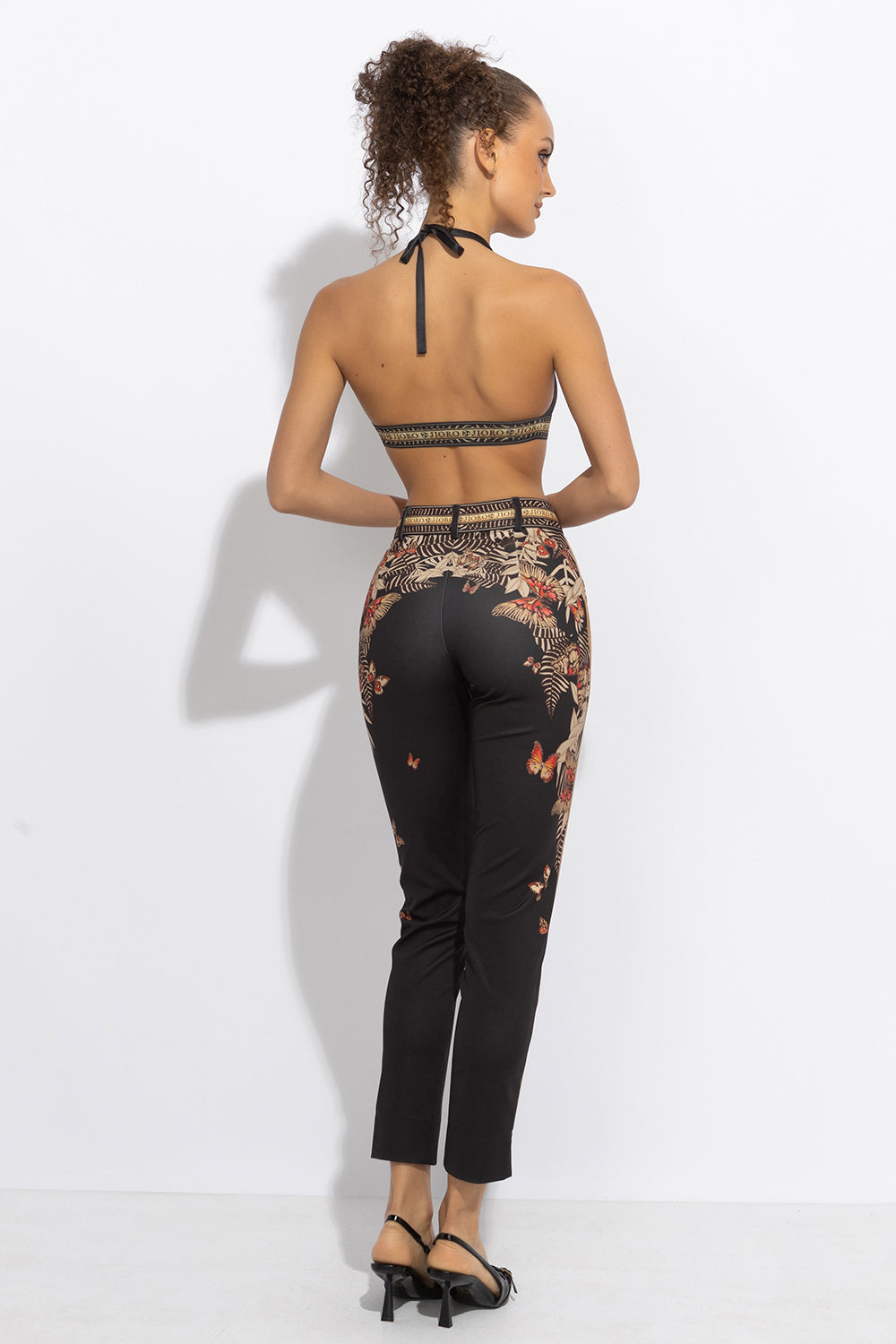 CLASSIC VISCOSE PANTS - MIDNIGHT BUTTERFLIES JIORO КЛАСИЧЕСКИ ПАНТАЛОН ОТ ВИСКОЗА - MIDNIGHT BUTTERFLIES JIORO
