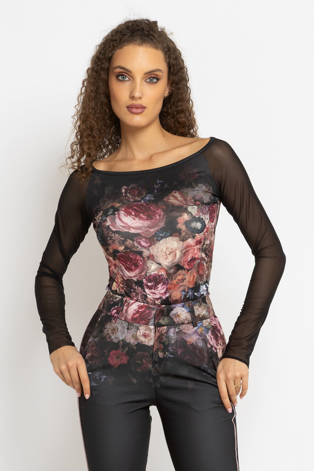 BLOUSE WITH NET SLEEVE - VINTAGE FLOWERS JIORO ΠΠΠ£ΠΠ Π‘ Π ΠͺΠΠΠΠ ΠΠ’ ΠΠ ΠΠΠ - VINTAGE FLOWERS JIORO