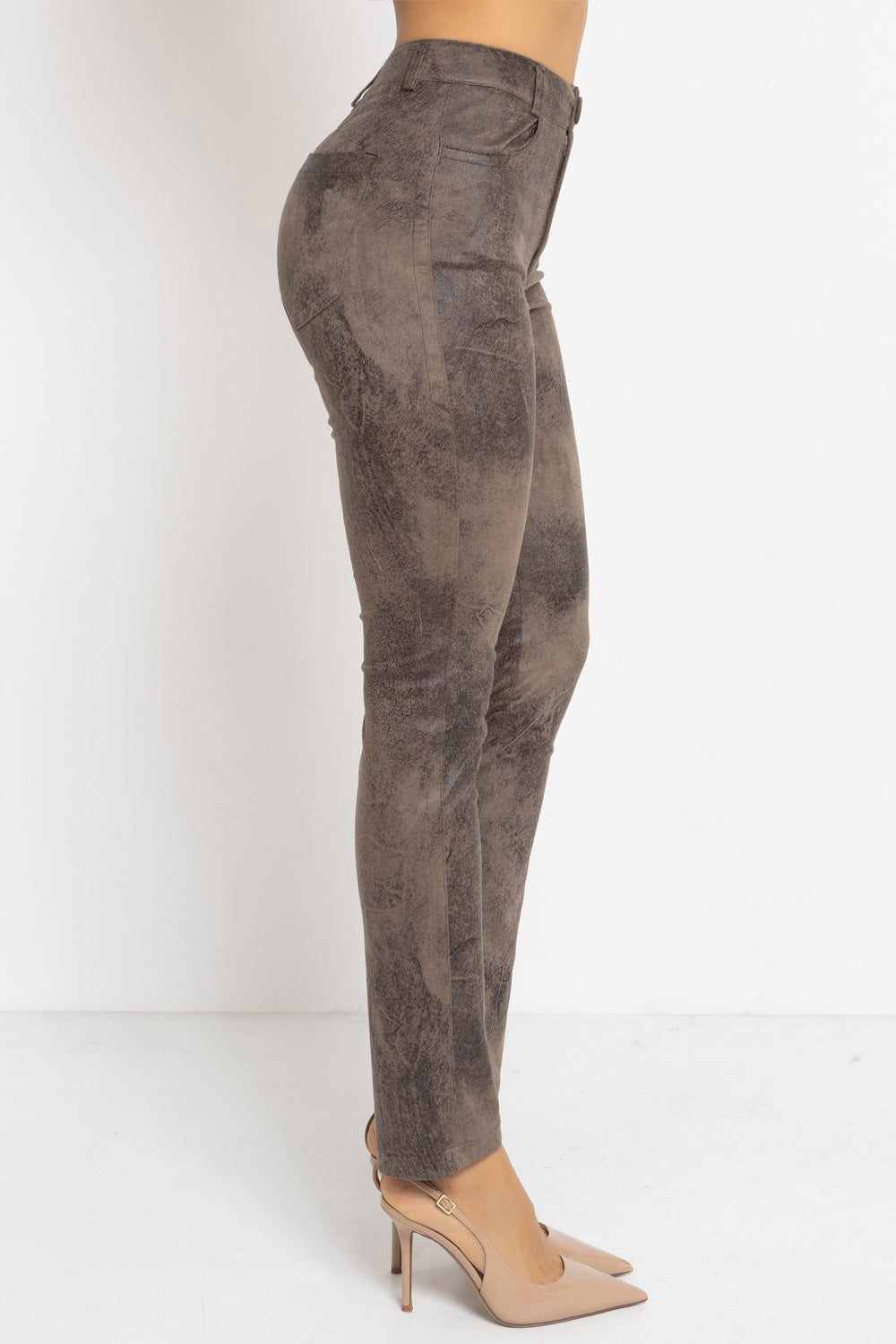 SKINNY 5-POCKET PANTS IN MOCHA - ESSENTIALS