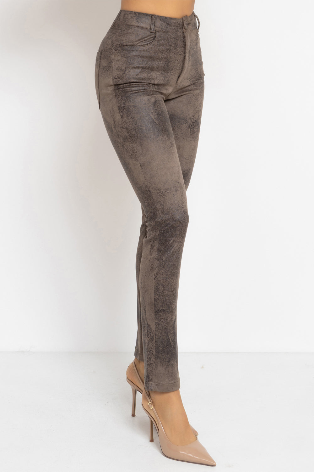 SKINNY 5-POCKET PANTS IN MOCHA - ESSENTIALS