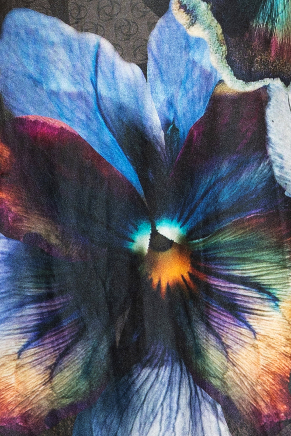 VELVET MAXI DRESS WITH REGLAN LONG SLEEVES, HIGH NECK AND SIDE SLIT - VIOLET