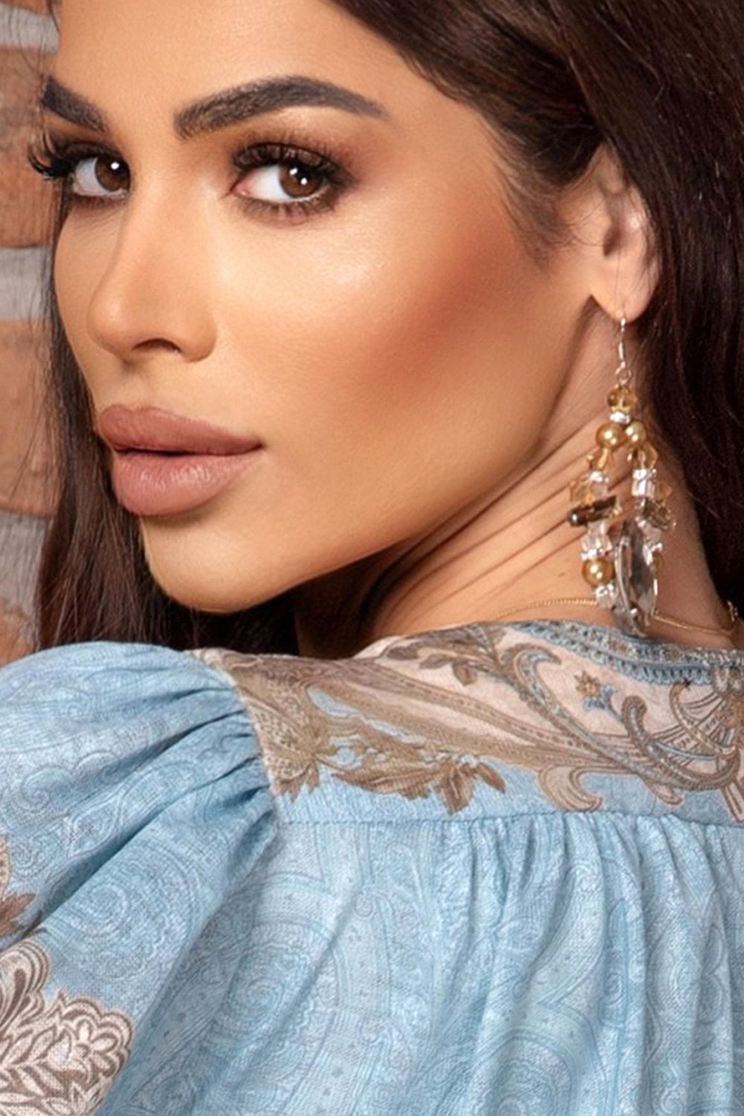 ROBE AVEC MANCHES VOLUMINEUSES - CIEL PAISLEY