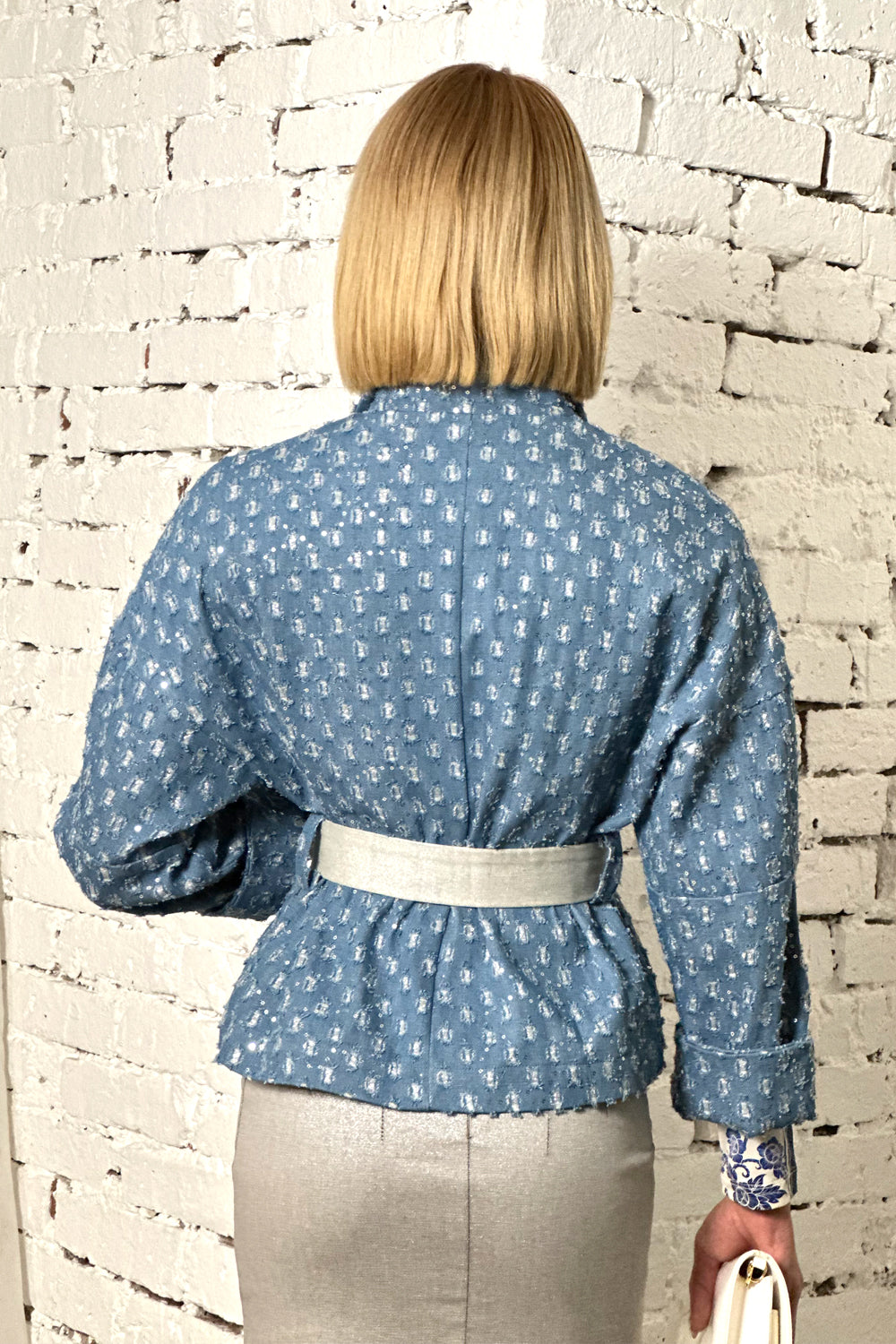 ΤΖΑΚΕΤ DENIM ΜΕ BROCADE - ESSENTIALS