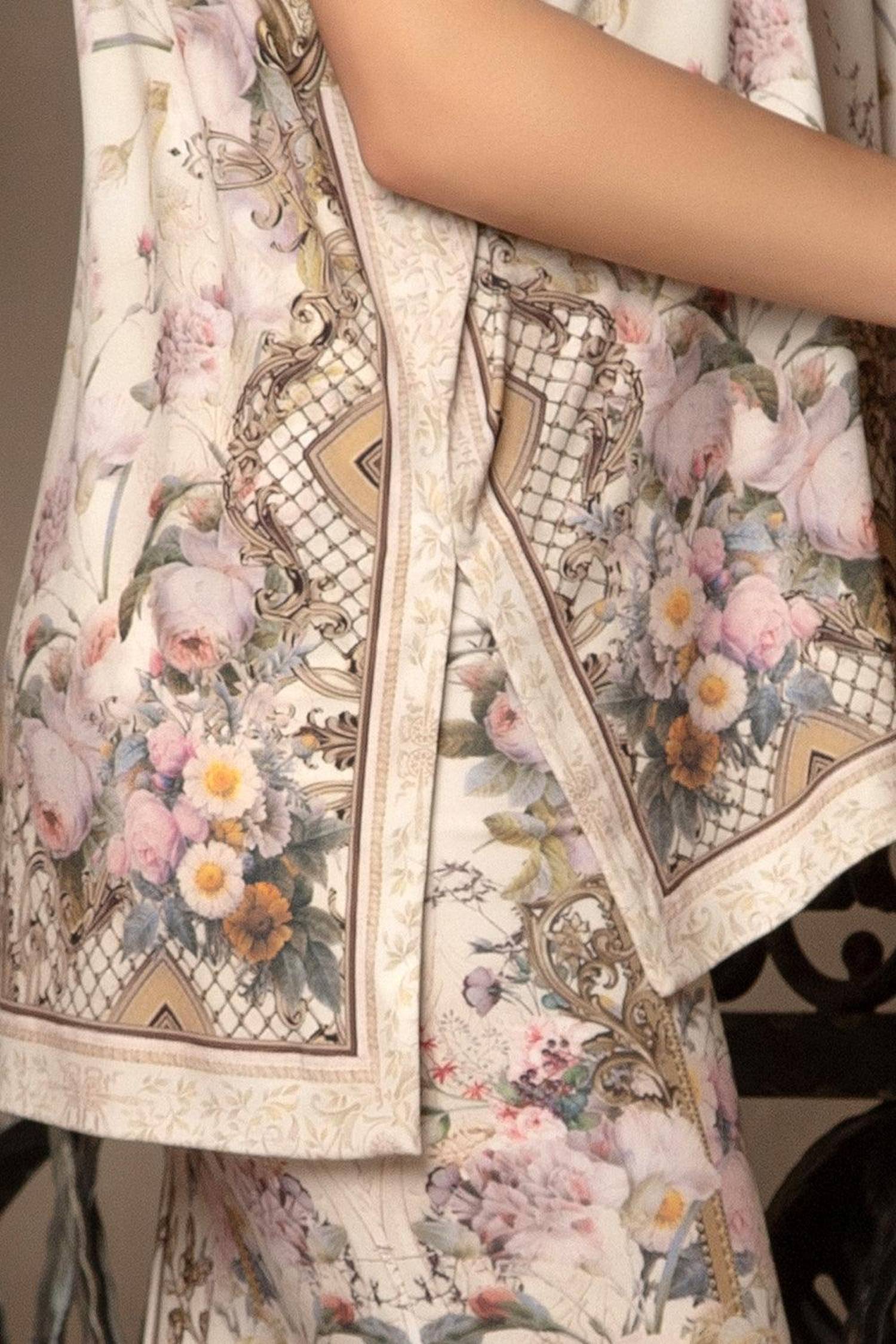 BLOUSE AMPLE - FLEURS BAROQUES