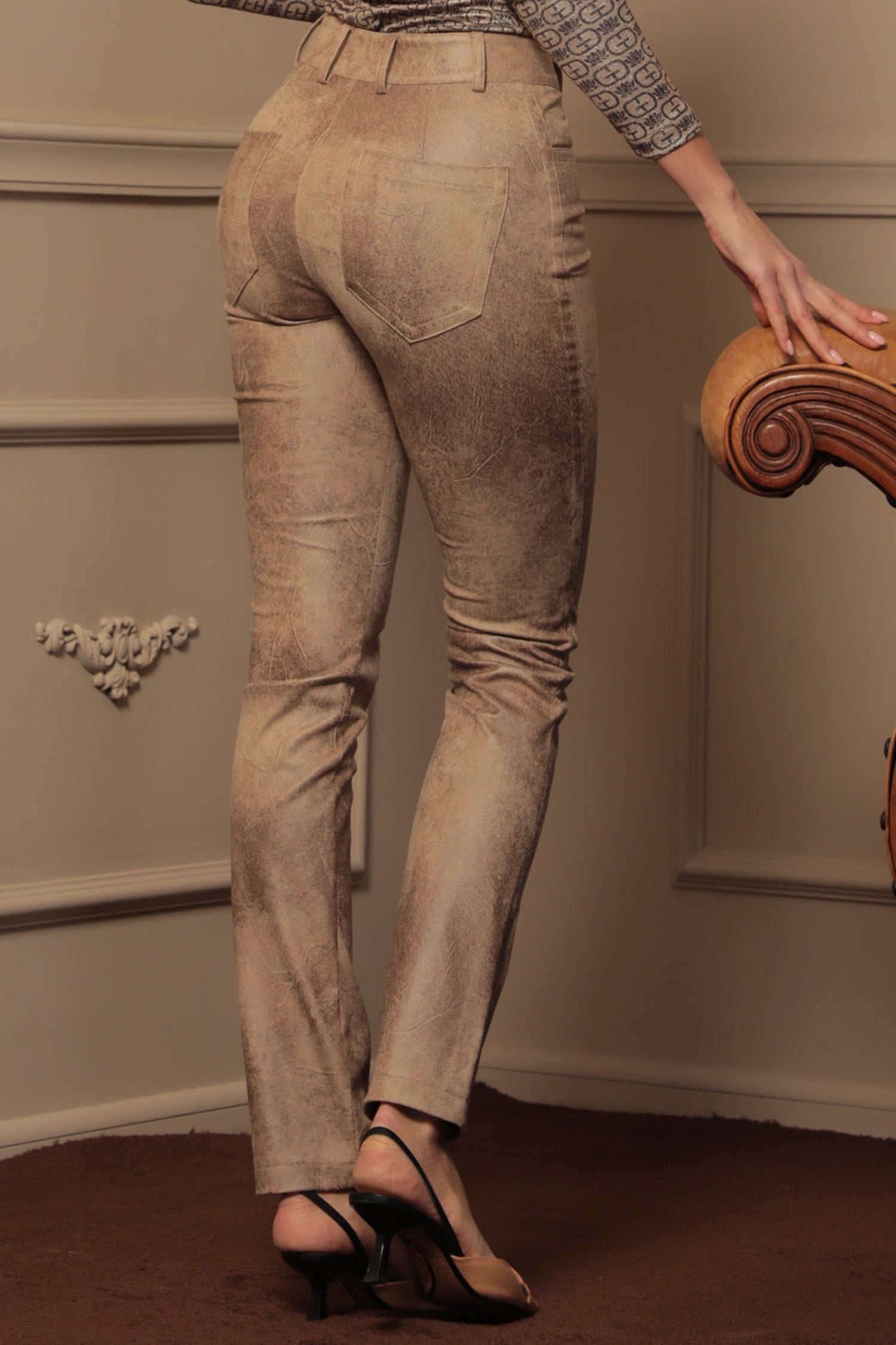 SKINNY 5-POCKET PANTS IN CAPPUCCINO - ESSENTIALS