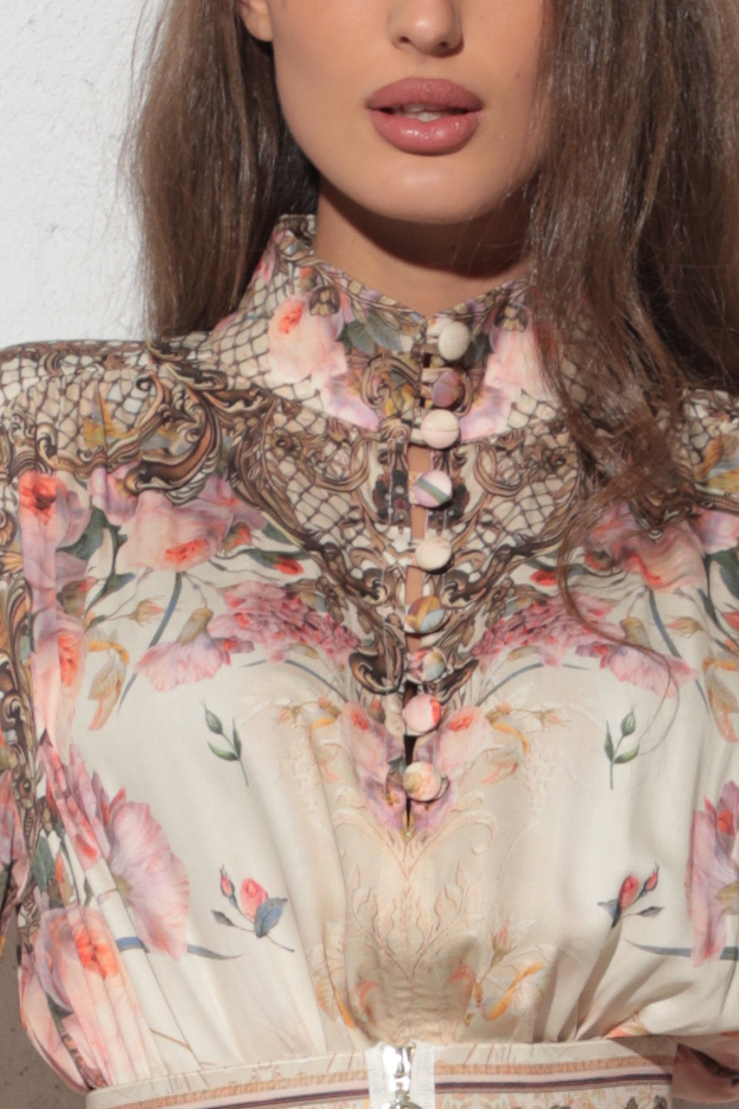 BOHO LONG-SLEEVE VISCOSE DRESS - BAROQUE FLOWERS JIORO РОКЛЯ С ДЪЛЪГ РЪКАВ ОТ ВИСКОЗА - BAROQUE FLOWERS JIORO