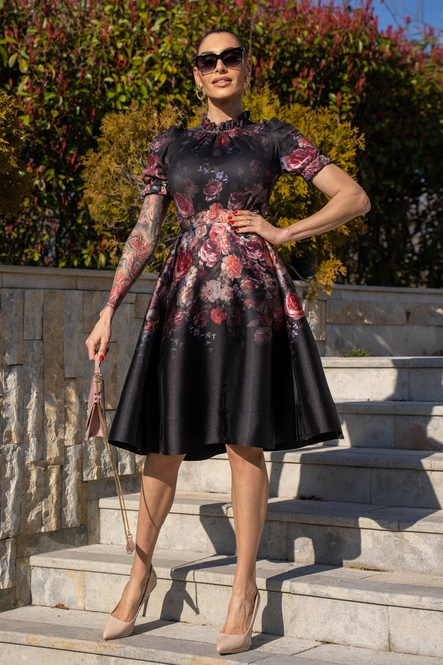 CUT SKIRT - VINTAGE FLOWERS