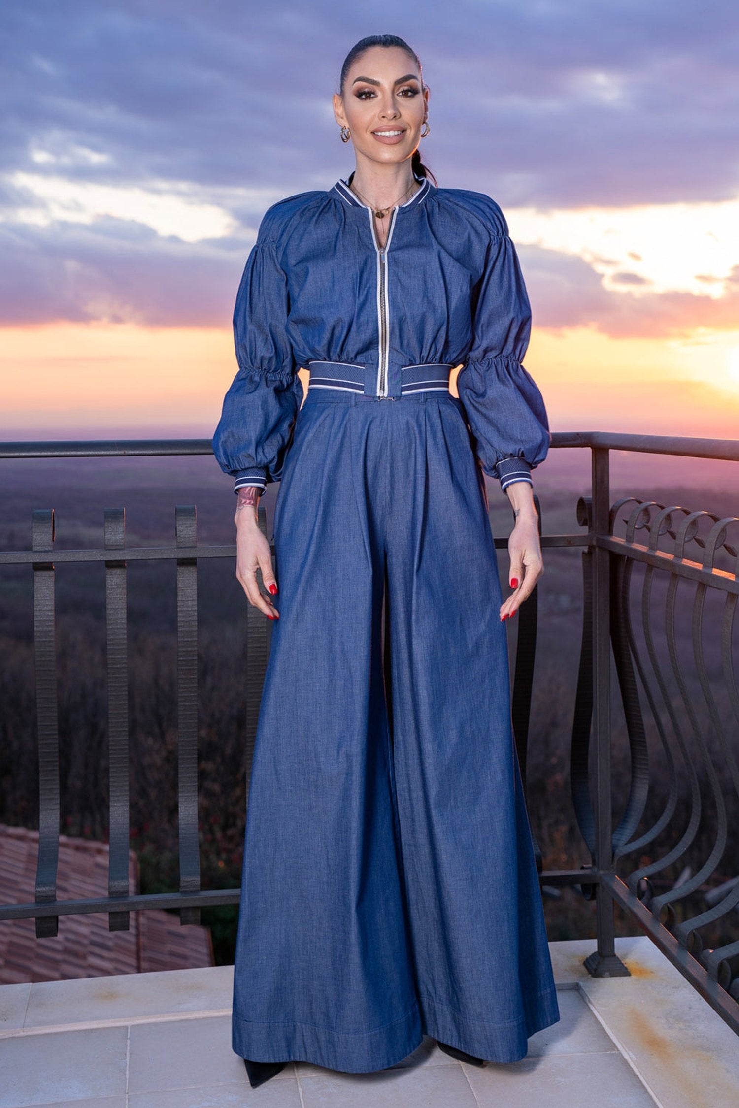 DENIM BOMBER JACKET - ESSENTIALS