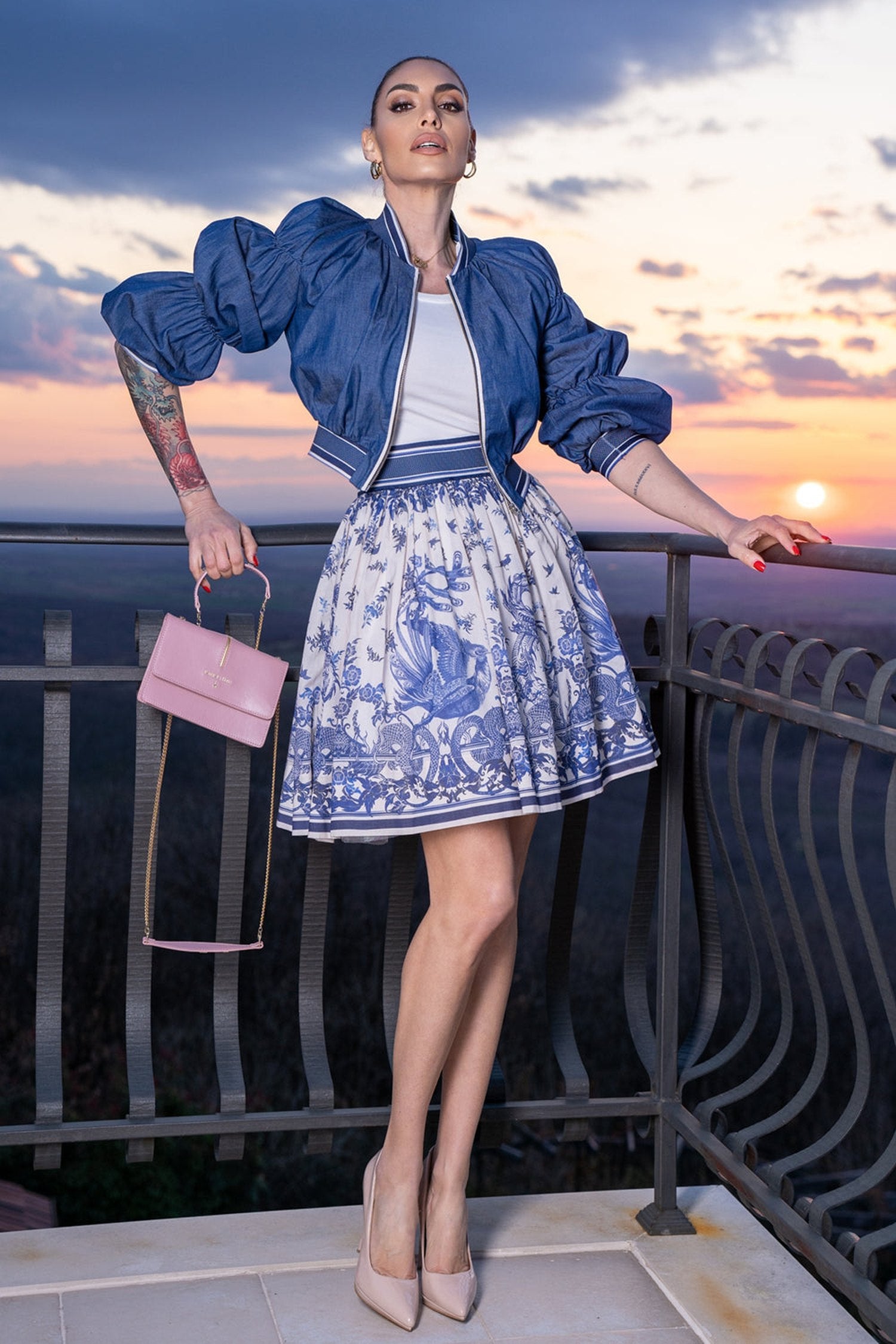 DENIM BOMBER JACKET - ESSENTIALS