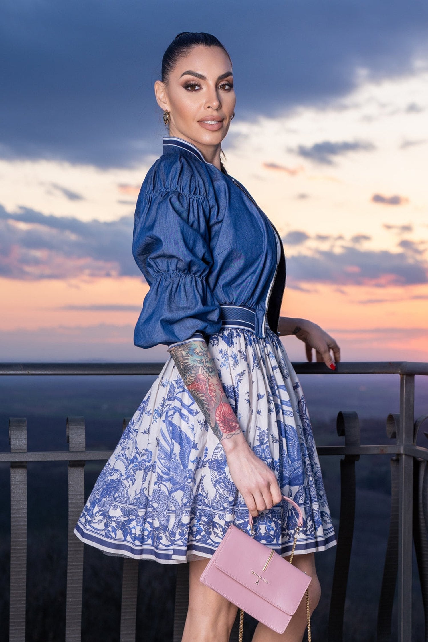 DENIM BOMBER JACKET - ESSENTIALS JIORO ДЕНИМНО ЯКЕ ТИП БОМБЪР - ESSENTIALS JIORO