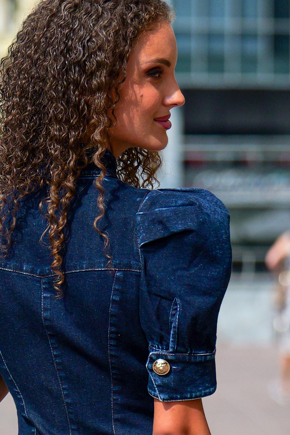 ROBE À MANCHES TUBE EN DENIM - ESSENTIELS