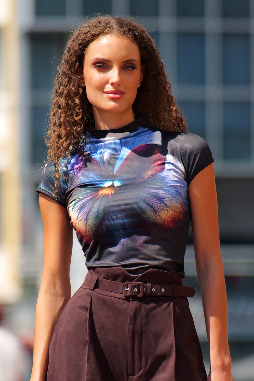 BASIC KNIT BLOUSE - VIOLET