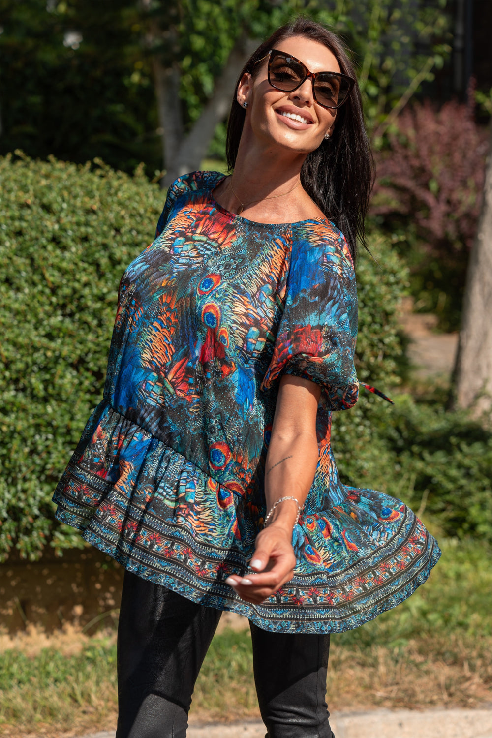 CHEMISE AMPLE EN VISCOSE ET SOIE - AMAZONIA
