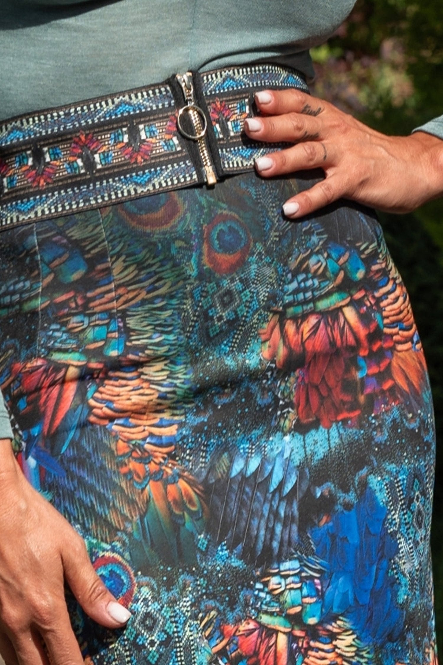 CEINTURE LARGE ÉLASTIQUE AVEC FERMETURE ÉCLAIR - AMAZONIA