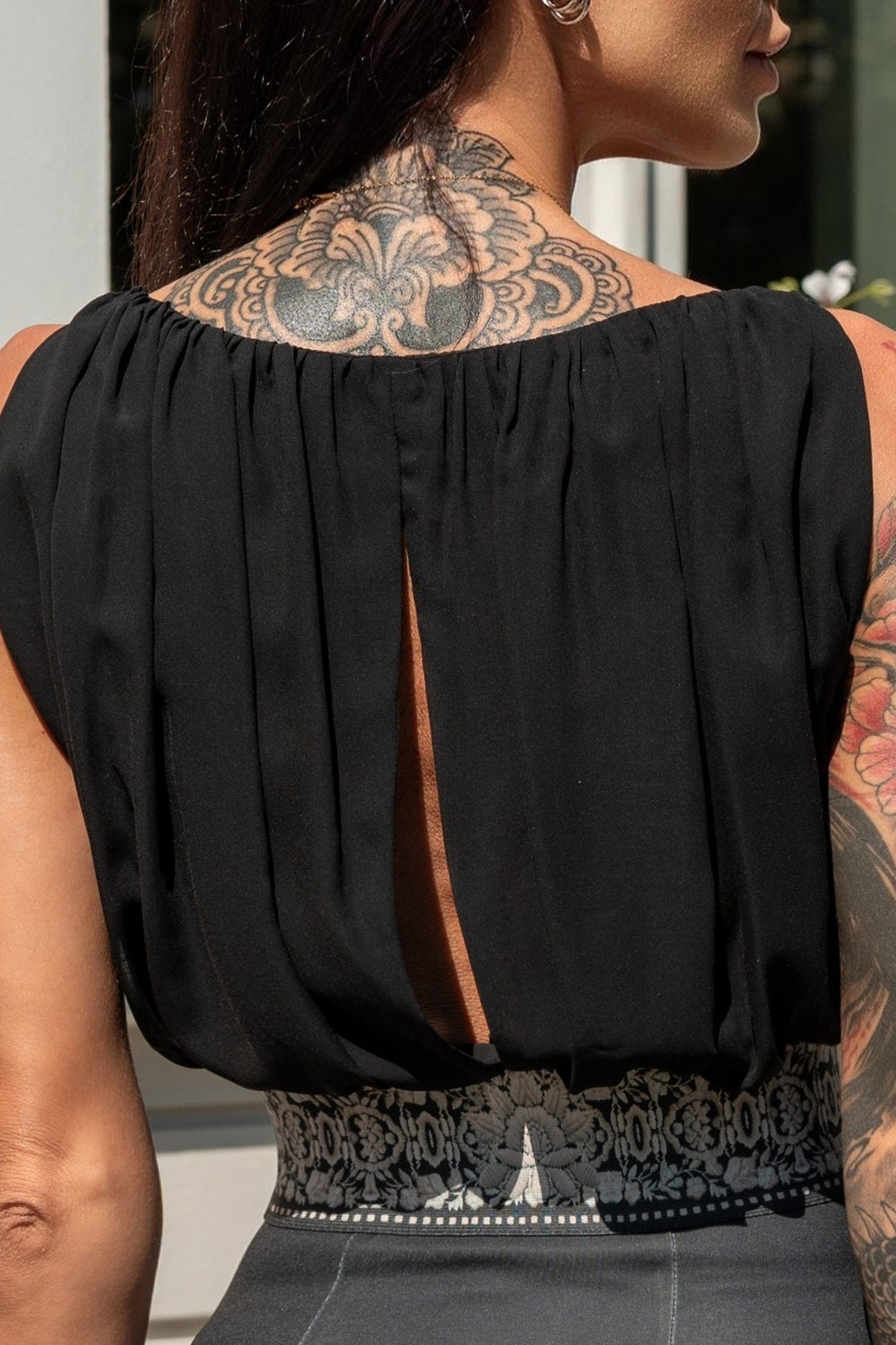 ELASTIC WIDE BELT WITH ZIPPER - FROZEN LOTUS