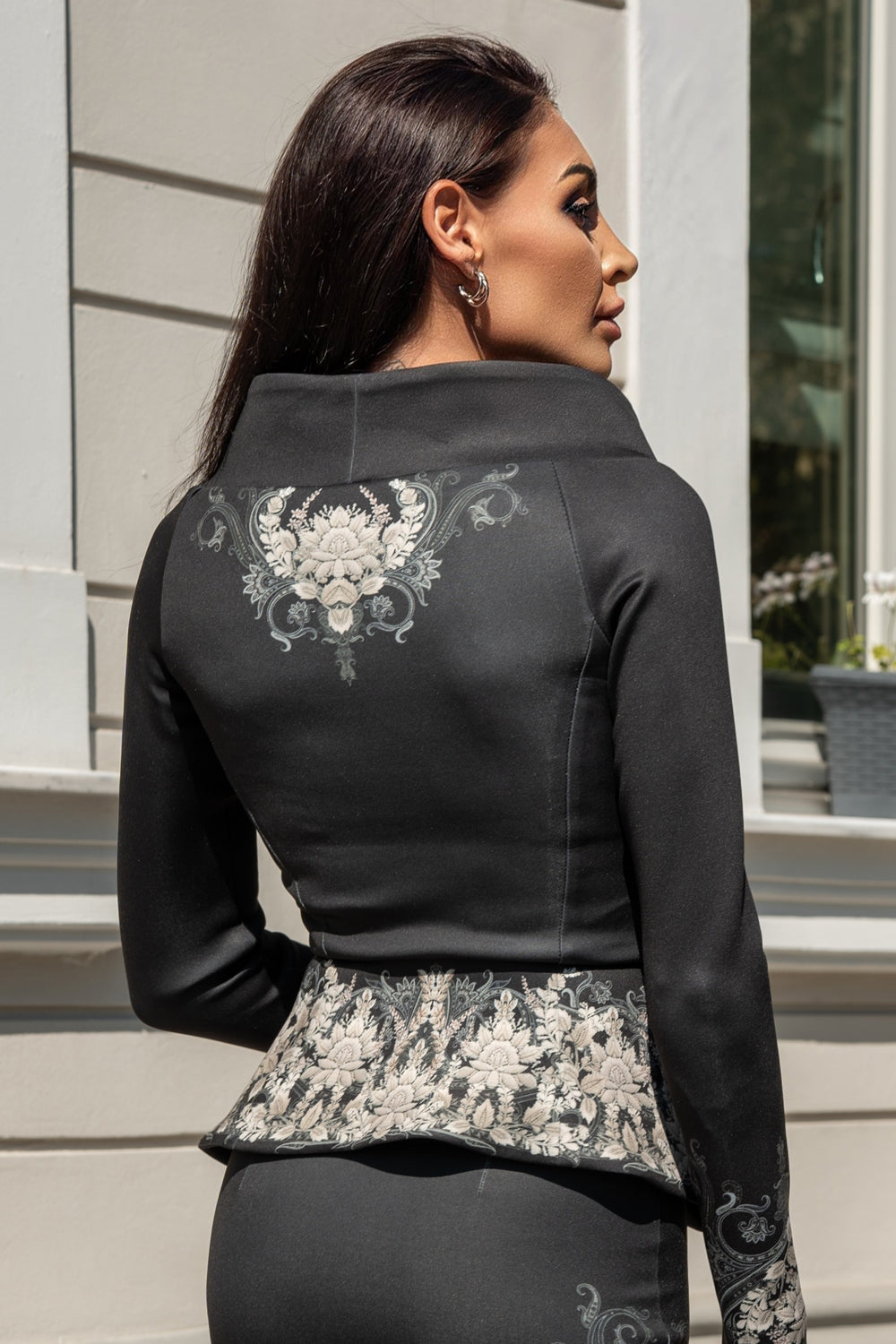 BLAZER WITH ASYMMETRY - FROZEN LOTUS