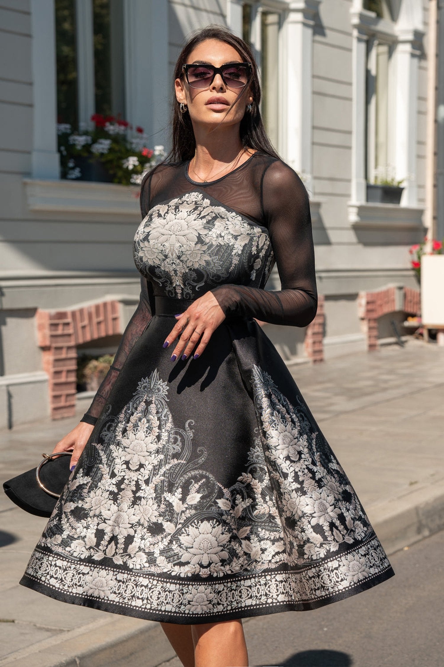 FLARED SKIRT - FROZEN LOTUS