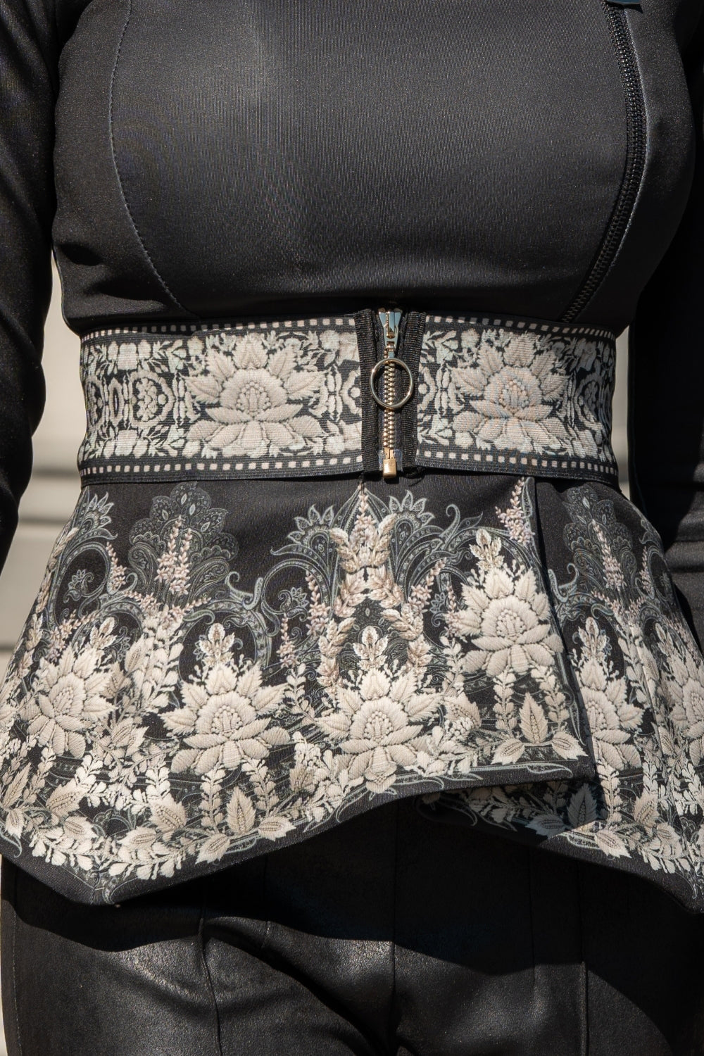BLAZER WITH ASYMMETRY - FROZEN LOTUS