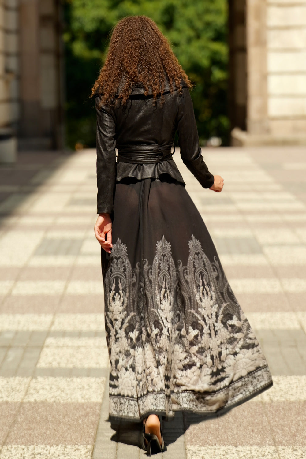 SUEDE-LOOK BLAZER WITH ASYMMETRICAL CLOSURE IN BLACK - ESSENTIALS