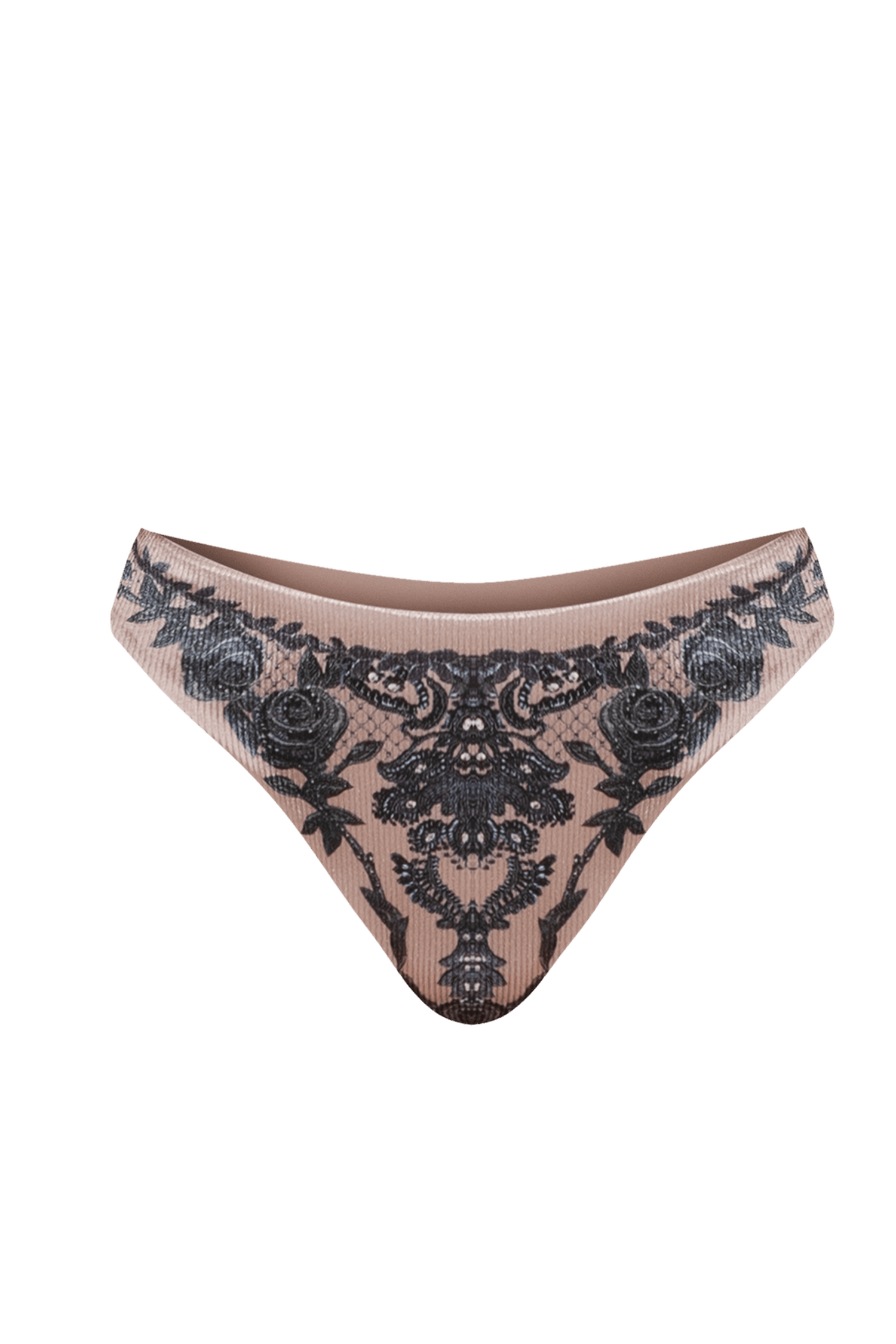 MAILLOT DE BAIN BIKINI EN VELOURS CÔTELÉ - POUDRE GRAFFITI