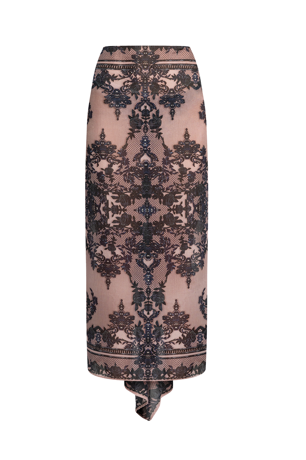 SILK VISCOSE PAREO AND SCARF SET - GRAFFITI POWDER