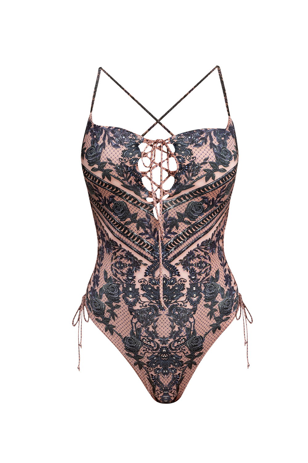 SWIMSUIT WITH PADS - GRAFFITI POWDER