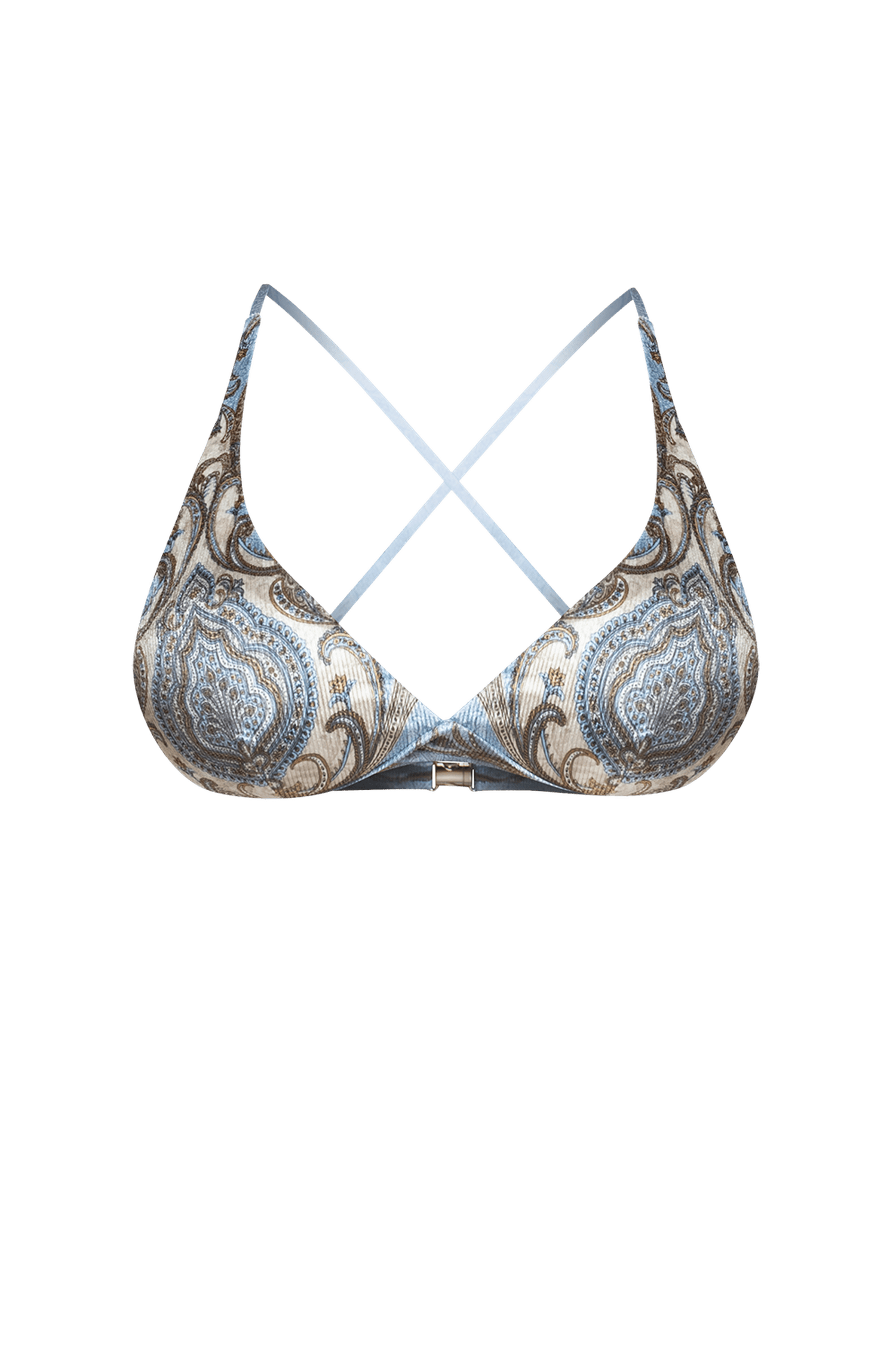 TRIANGLE-STYLE TOP IN RIBBED VELVET - PAISLEY SKY JIORO ГОРНИЩЕ ТИП ТРИЪГЪЛНИК ОТ КАДИФЕ РИПС - PAISLEY SKY JIORO